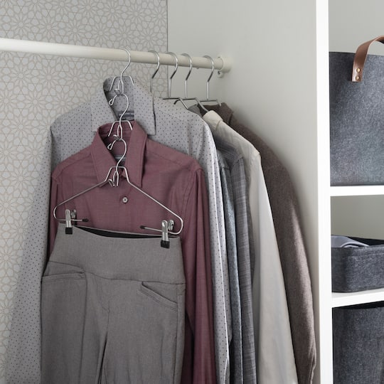 Organize It All Metal Hangers with Clips, 2ct.